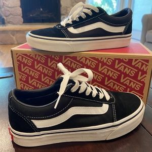 Vans Shoes: Old Skool "Ward" Sneakers in Black Suede 6.5